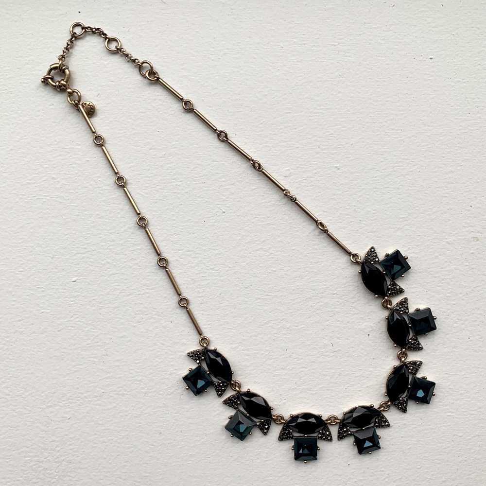 J.CREW Dark Navy & Turquoise Jewel Necklace